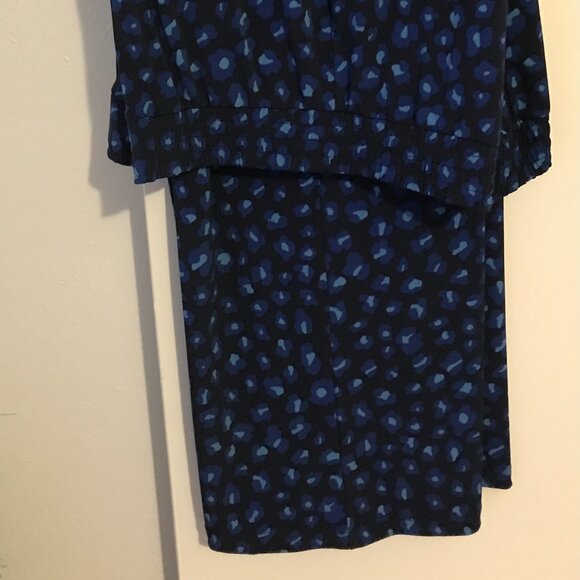 IMAN 2XL BLUE AND BLACK FAUX ANIMAL PRINT PANTS - Picture 3 of 9